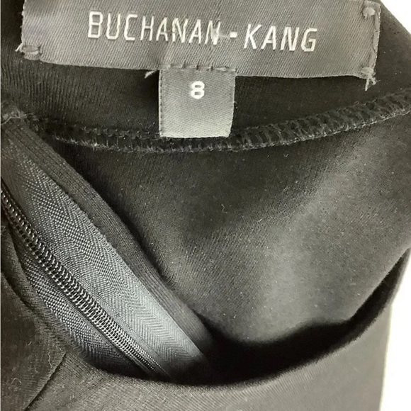 Buchanan Kang Sz 8 Lambskin Leather Trimmed Top Black Viscose Sleeveless - Picture 7 of 8